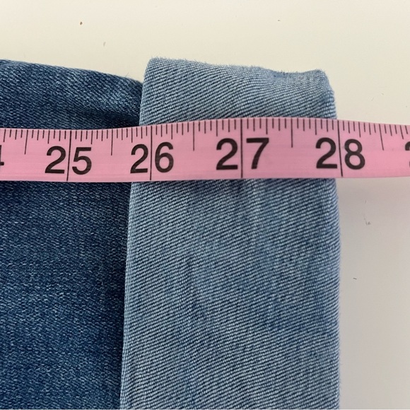 J.Jill Blue Patch Pockets Cuffed Hem Denim Jeans - Picture 14 of 15